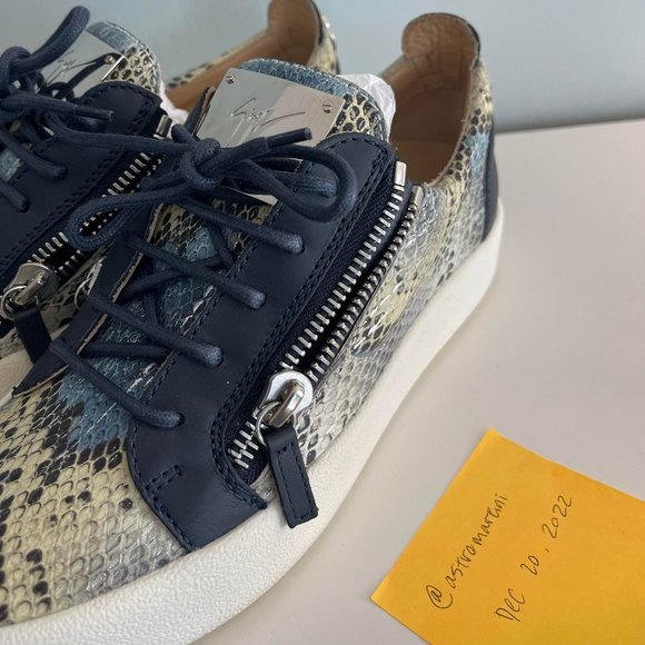 Giuseppe Zanotti Low Top Snake Skin Sneakers - Picture 6 of 9